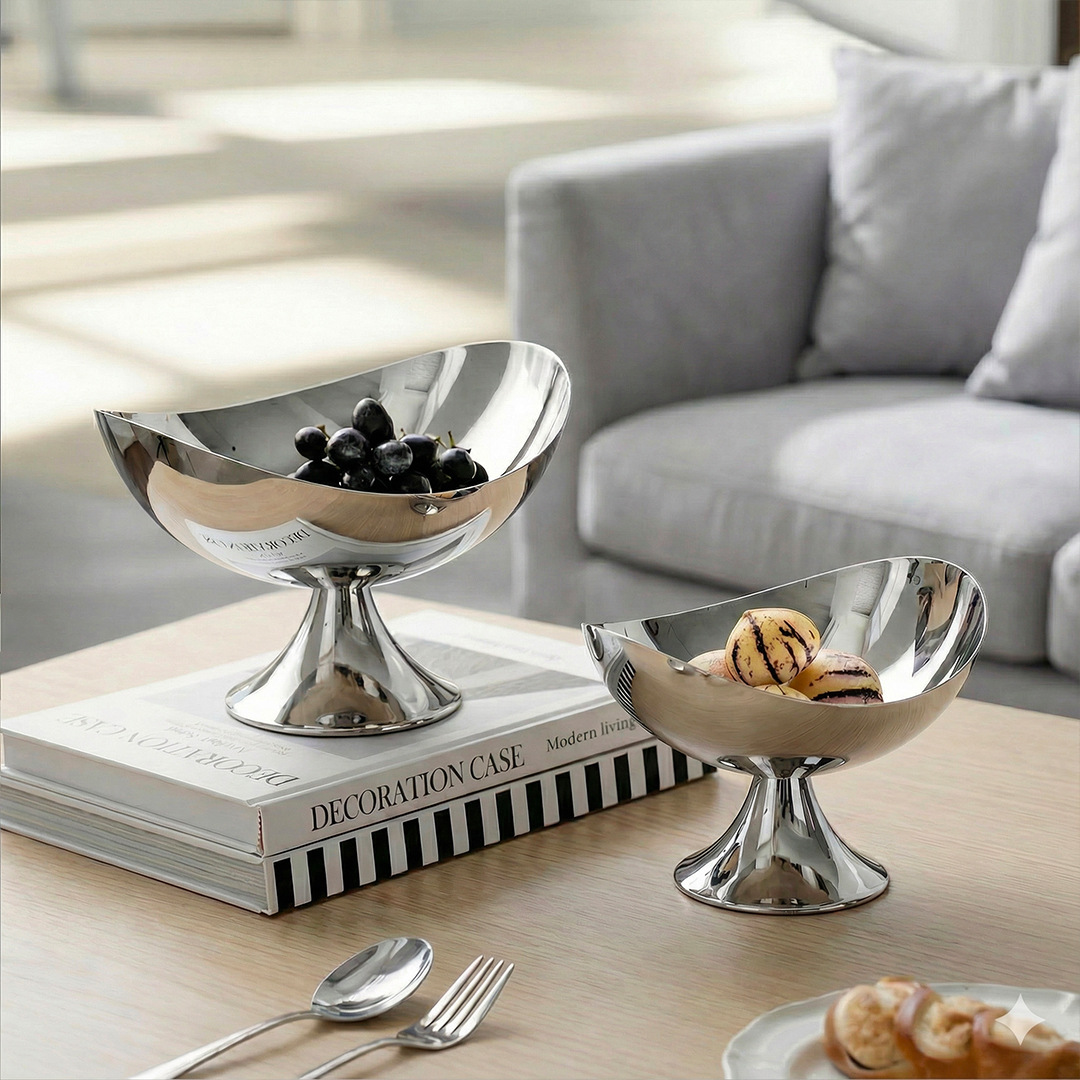 Food Platter Snacks - Vintage Embossed Silver Tray Serving Platter