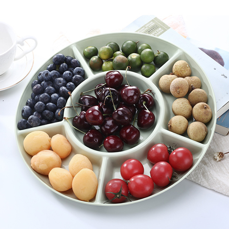Food Platter Snacks - 6-Compartment Food Storage Tray Fruit Snack