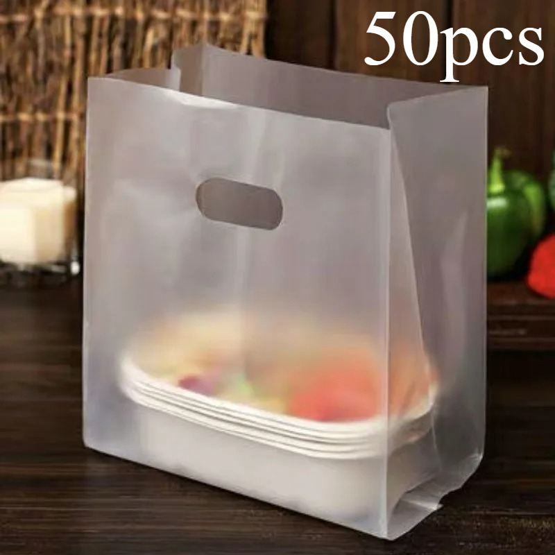 Food Or Snacks - 50Pcs Clear Gift Bags with Handles