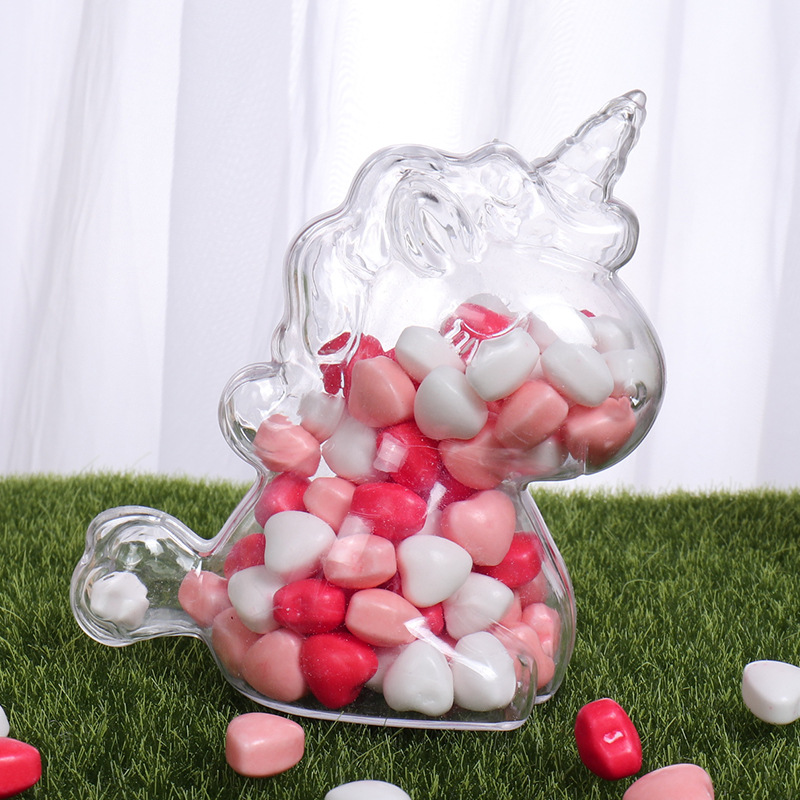 Food Or Snacks - 6Pcs Transparent Plastic Unicorn Shape Candy