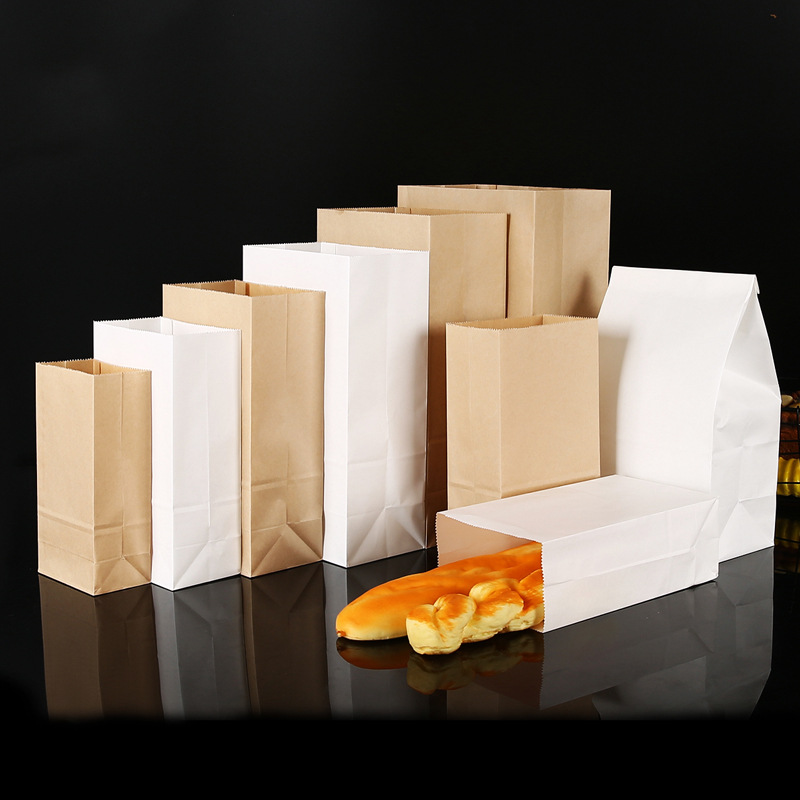 25/50pcs Brown Kraft Paper Bag - Food Or Snacks ulasan dan harga