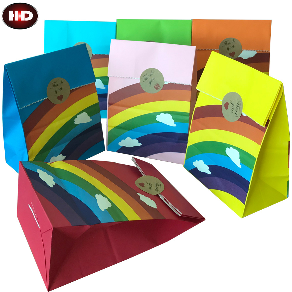 10/20/25pcs Kraft Rainbow Food - Food Or Snacks ulasan dan harga