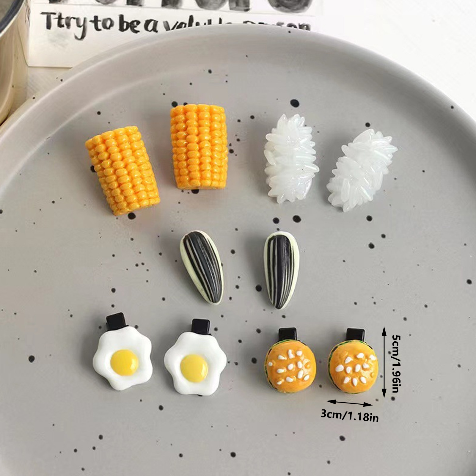 Mini Food Hair Clips Set Reali - Food Or Snacks ulasan dan harga