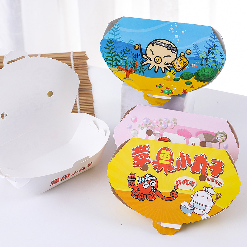 100Pcs Disposable Cartoon Octo - Street Food Snacks ulasan dan harga