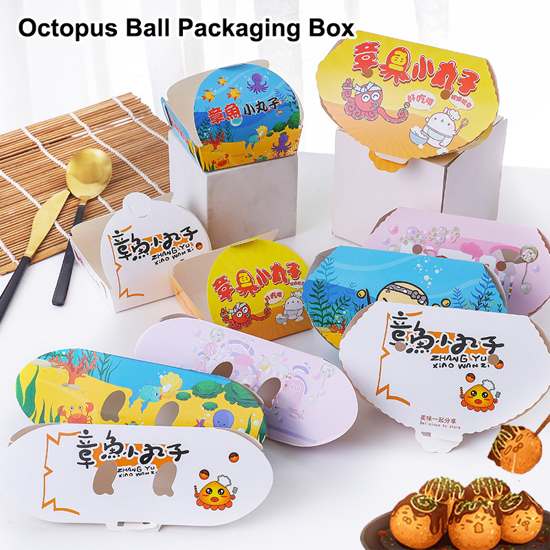 100Pcs Disposable Cartoon Octo - Street Food Snacks ulasan dan harga