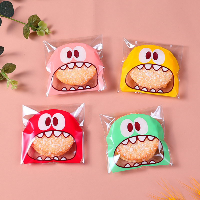 100pcs Cookie Candy Bag Cute C - Food Or Snacks ulasan dan harga