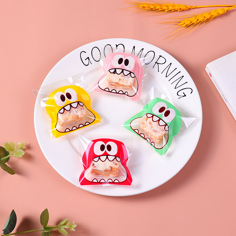 100pcs Cookie Candy Bag Cute C - Food Or Snacks ulasan dan harga