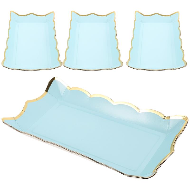 4pcs Disposable Serve Tray Foo - Food Platter Snacks ulasan dan harga