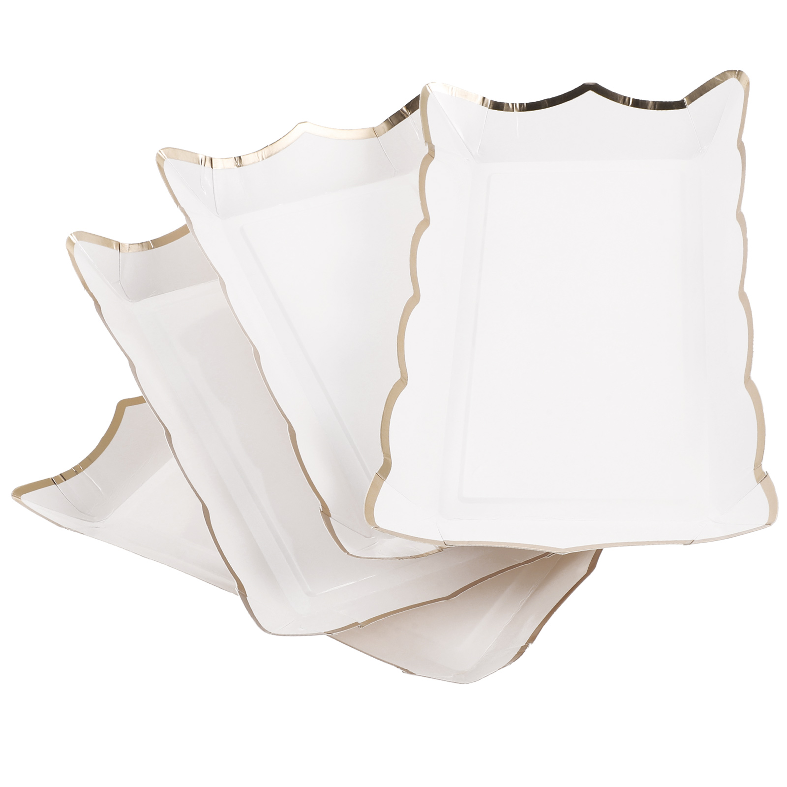 4pcs Disposable Serve Tray Foo - Food Platter Snacks ulasan dan harga