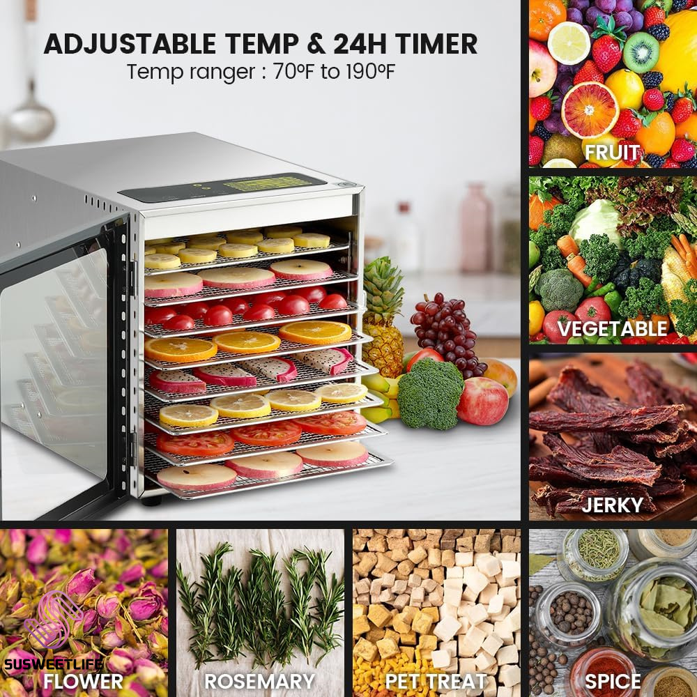 Large Capacity 8-Tray Food Deh - Food Snacks Healthy ulasan dan harga