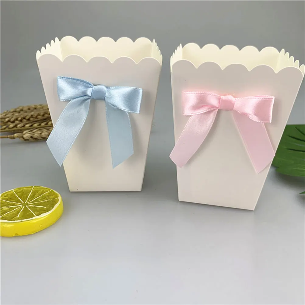 12pcs Pink Bow Popcorn Box Par - Food Snacks For Baby Shower ulasan dan harga