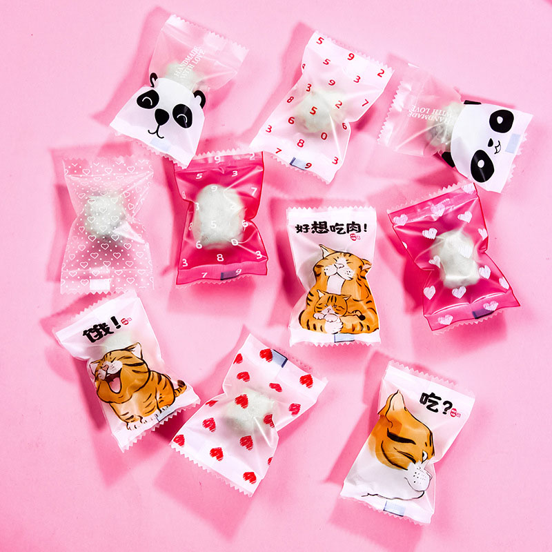 AQ 100pcs/lot Cartoon Cute Cat - Food Snacks For Baby Shower ulasan dan harga