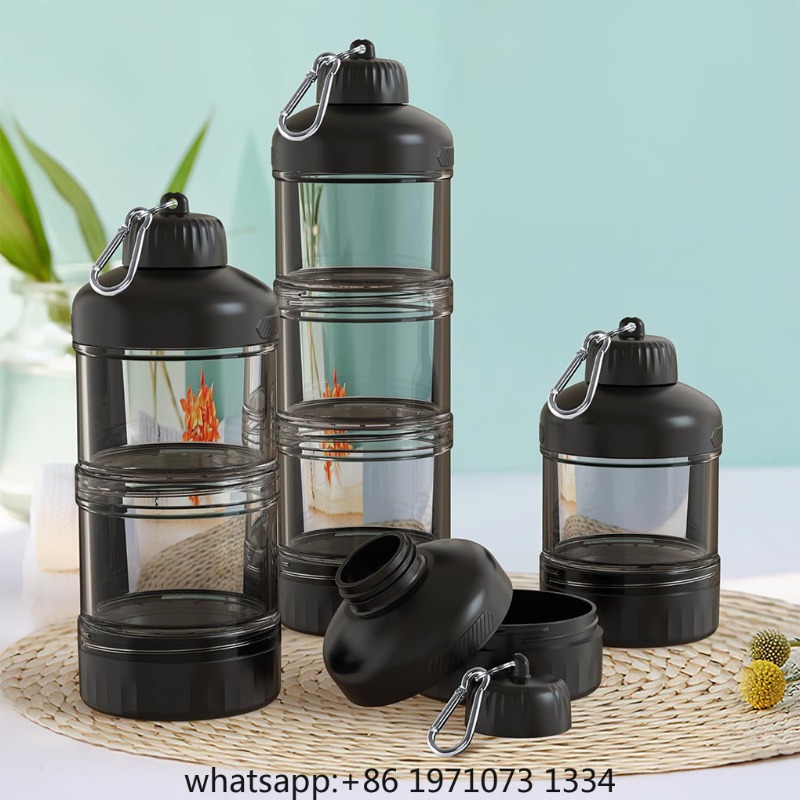 Portable 3-Layer Powder Dispen - Food Snacks With Protein ulasan dan harga