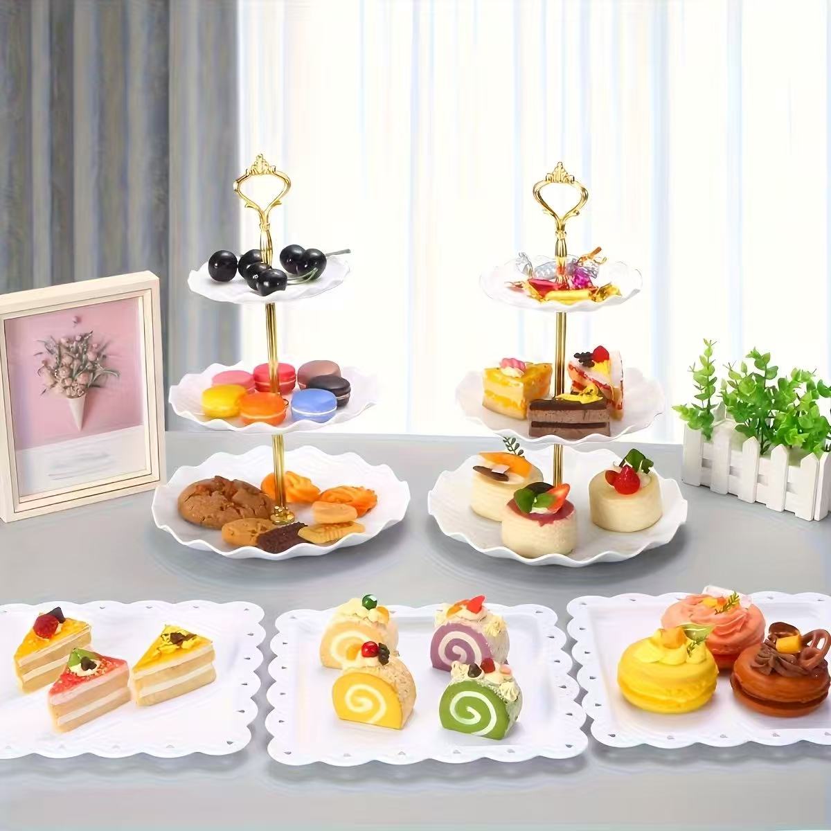 1/3/4/5PCS Decorative Food Tra - Food Snacks For Baby Shower ulasan dan harga
