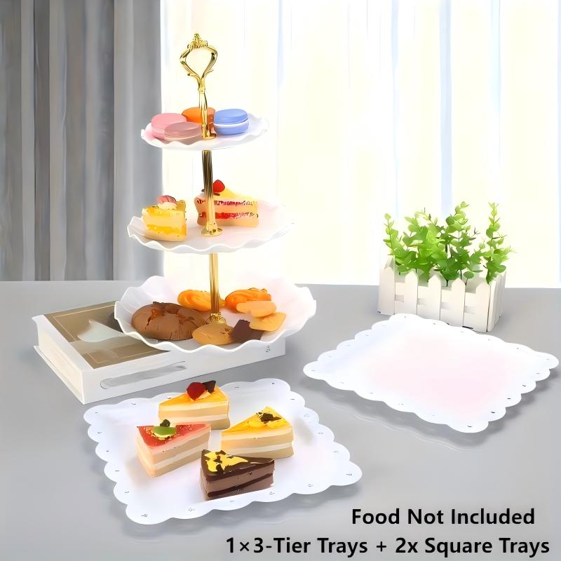 1/3/4/5PCS Decorative Food Tra - Food Snacks For Baby Shower ulasan dan harga
