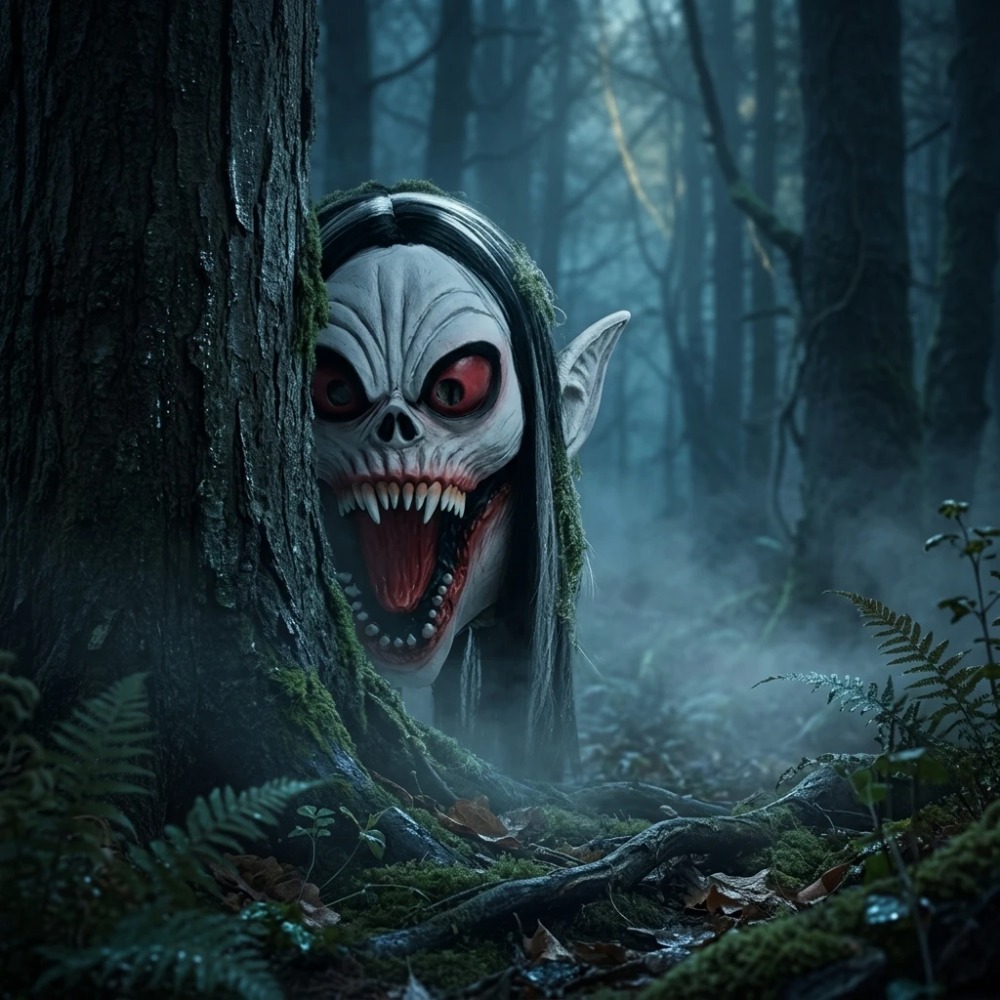 Horror Latex Mask Long Hair Ev - Zombie Snacks ulasan dan harga