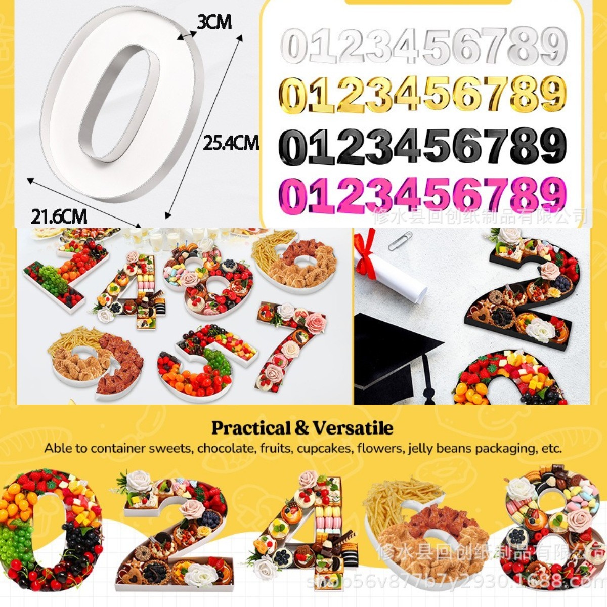 0-9 Number Food Trays Birthday - Food Snacks For Baby Shower ulasan dan harga