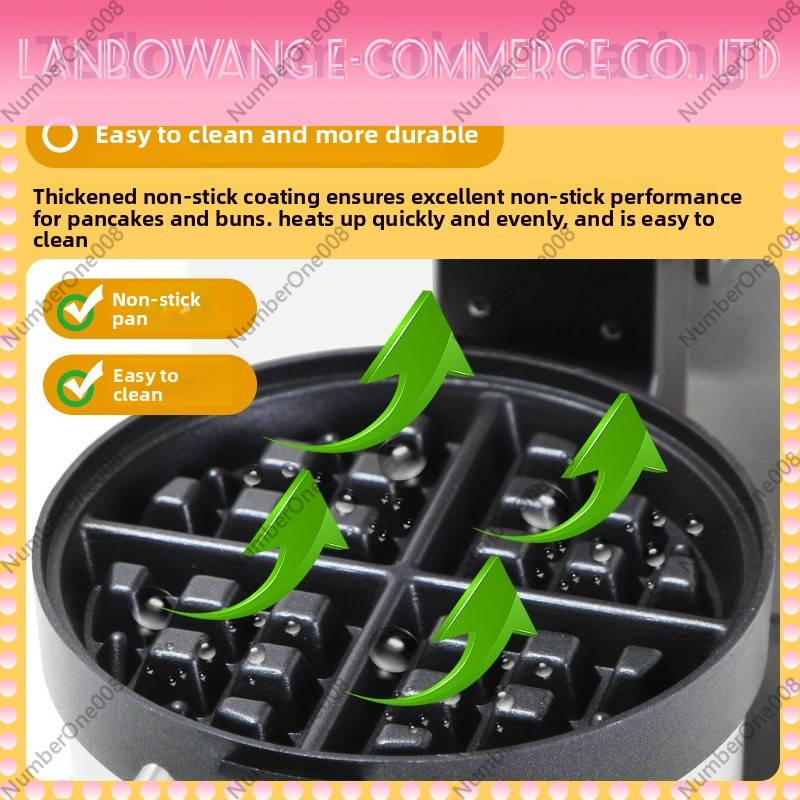 Rotating Waffle Maker Griddle  - Street Food Snacks ulasan dan harga