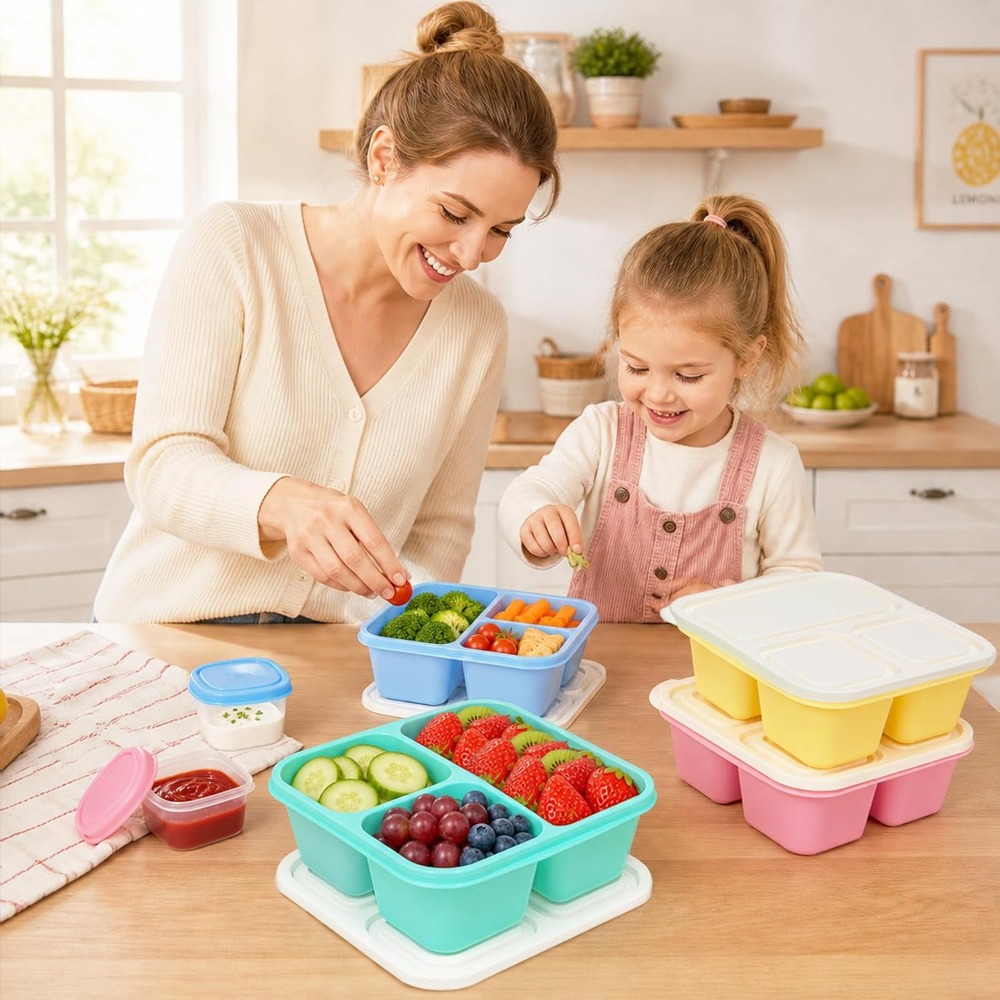 3 Compartment Bento Box Snack  - Food Snacks Healthy ulasan dan harga
