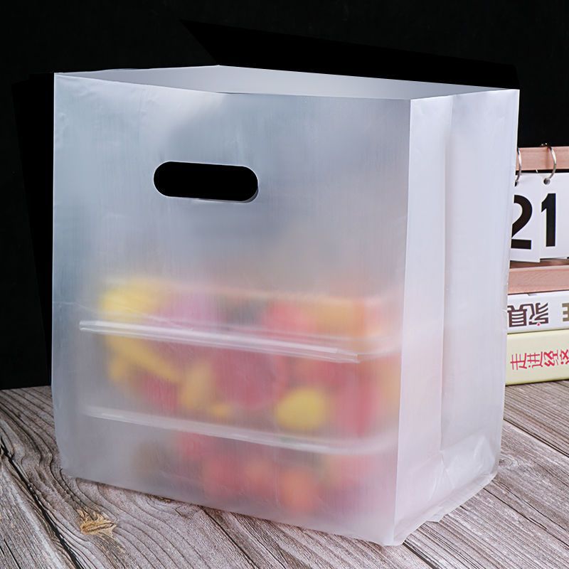 50Pcs Clear Gift Bags with Han - Food Or Snacks ulasan dan harga