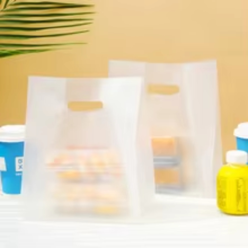 50Pcs Clear Gift Bags with Han - Food Or Snacks ulasan dan harga