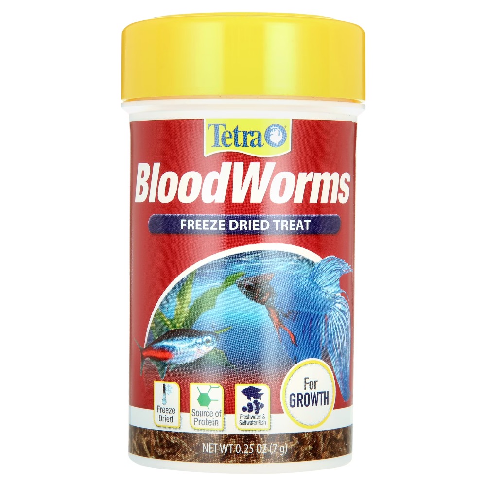 Freeze Dried Bloodworms Fish F - Food Snacks With Protein ulasan dan harga