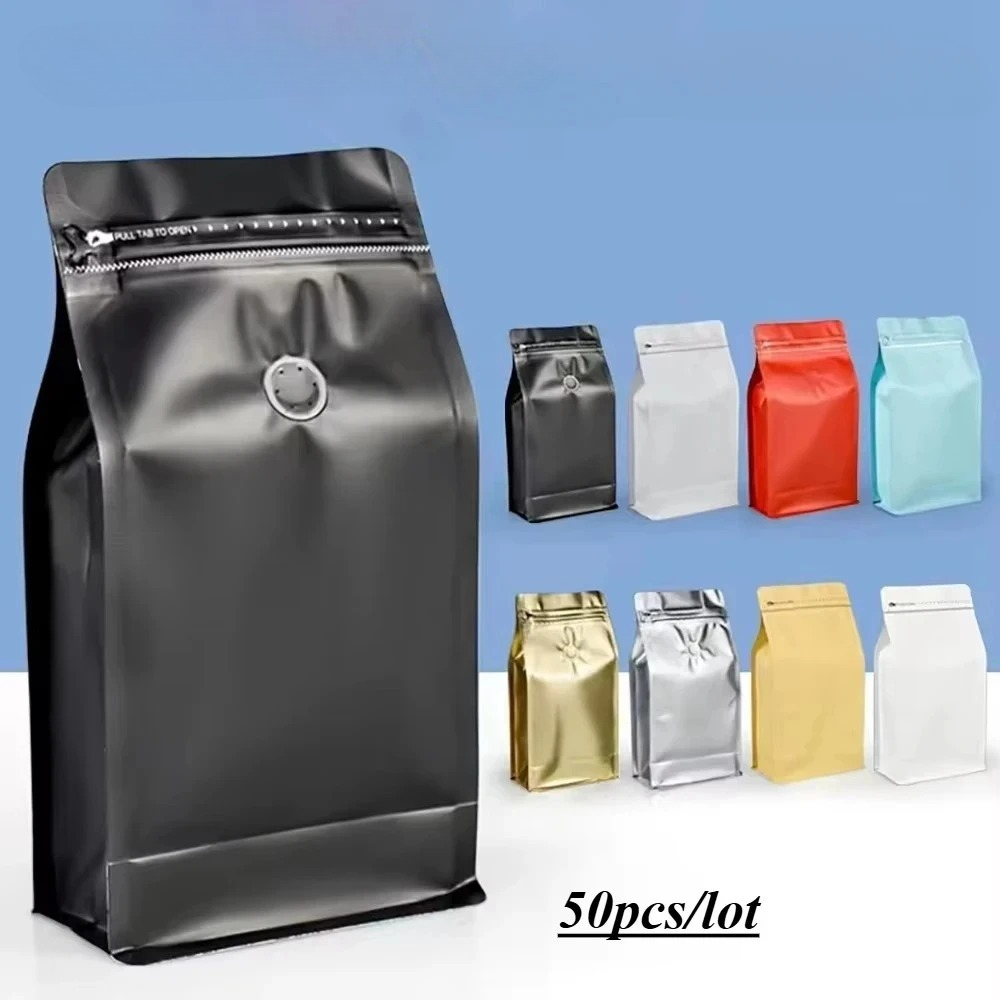 50pcs Resealable Ziplock Coffe - Food Snacks With Protein ulasan dan harga