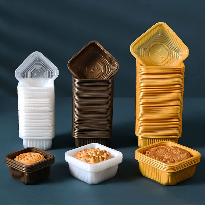 100pcs Mooncake Plastic Tray P - Food Or Snacks ulasan dan harga