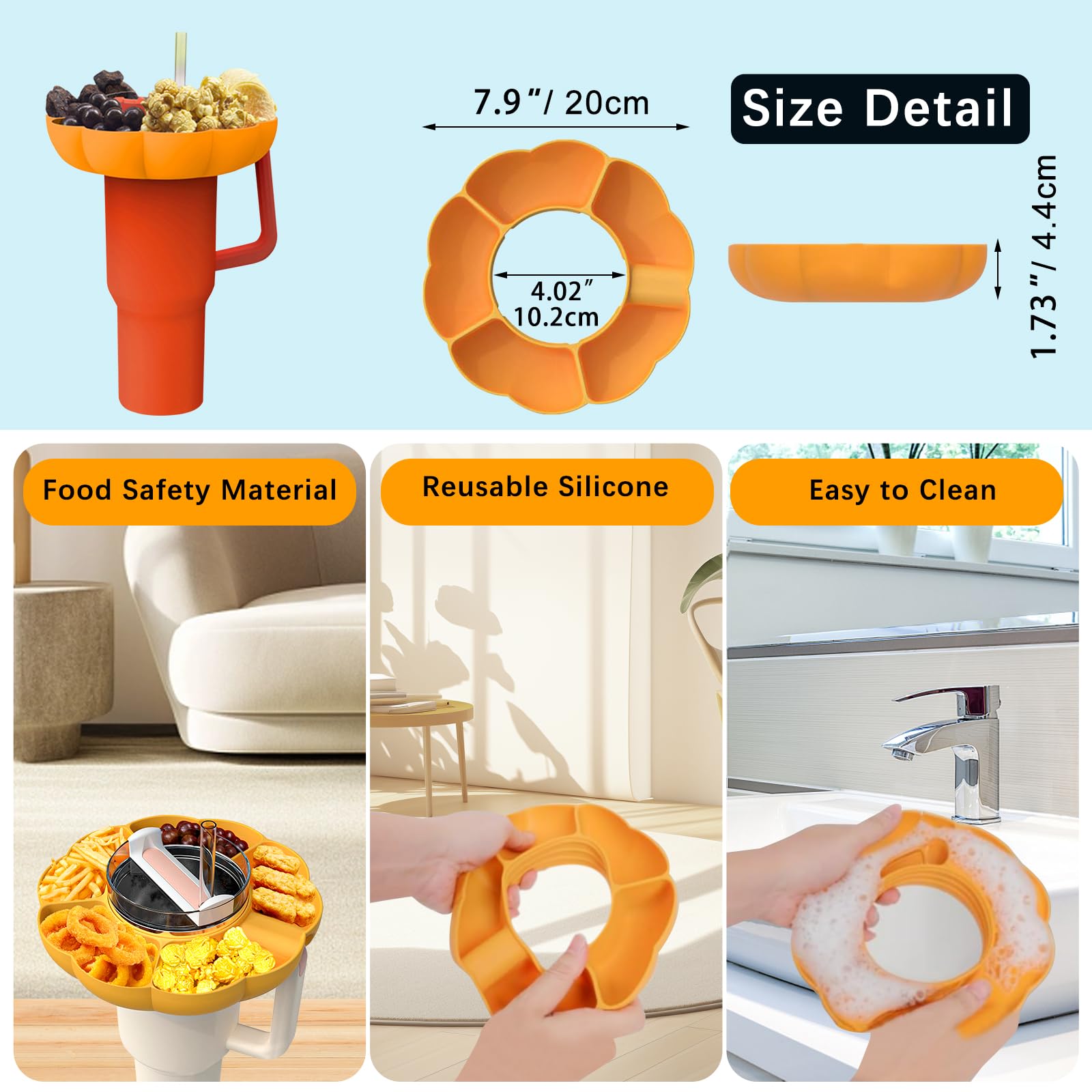Reusable Silicone Snack Platte - Food Platter Snacks ulasan dan harga
