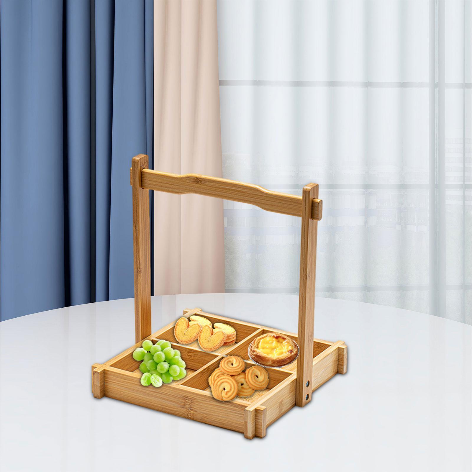 Bamboo Nuts Platter Tray Secti - Food Platter Snacks ulasan dan harga