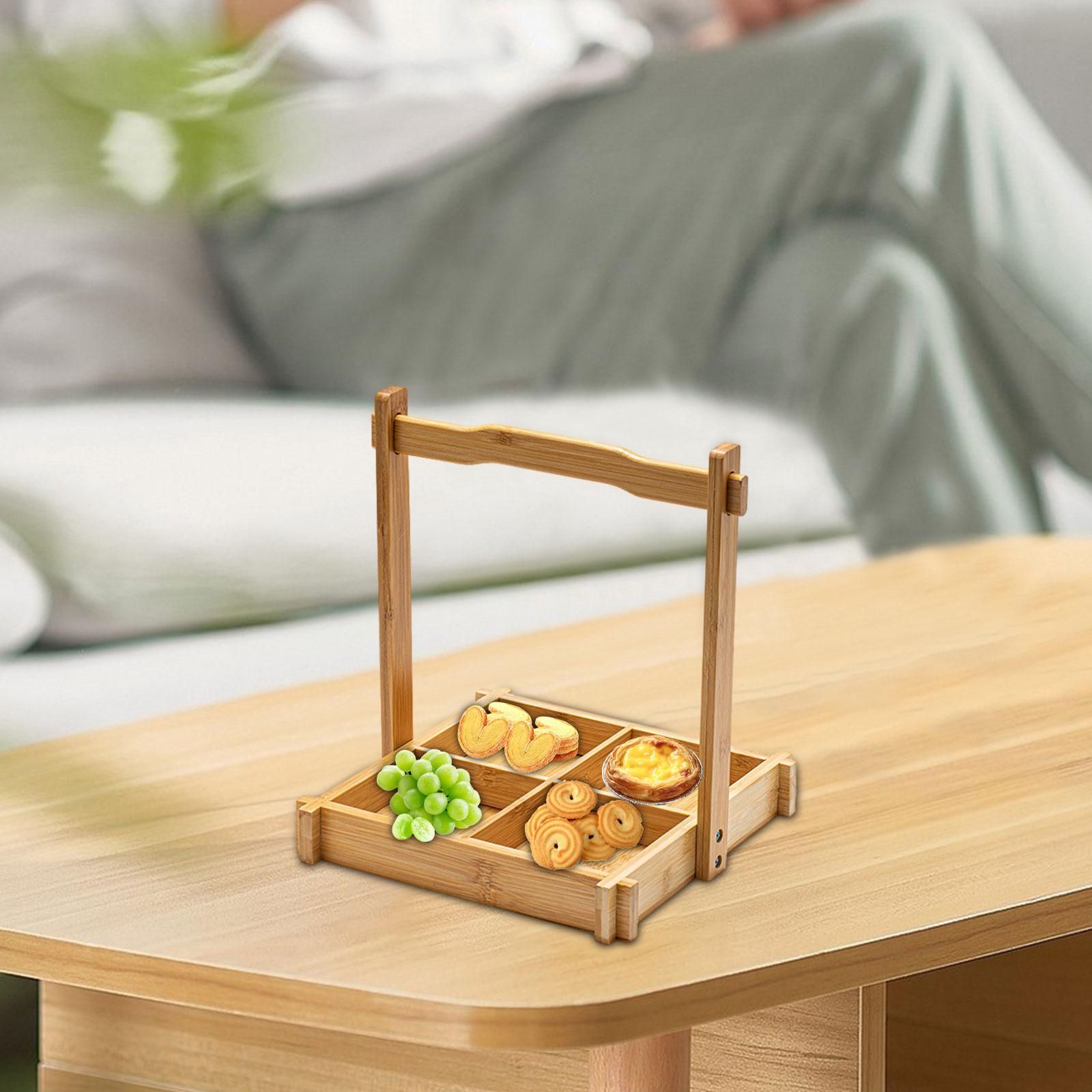 Bamboo Nuts Platter Tray Secti - Food Platter Snacks ulasan dan harga