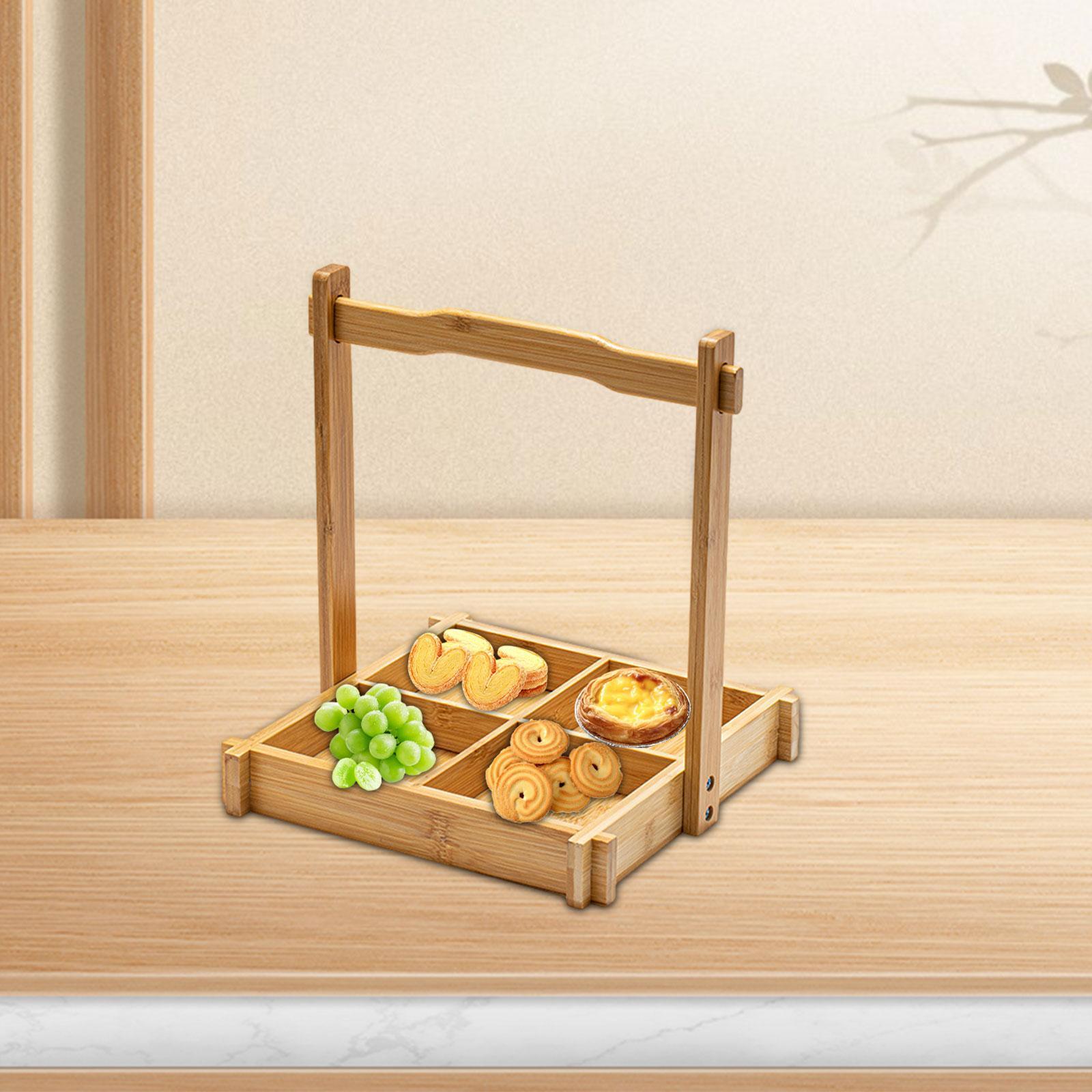 Bamboo Nuts Platter Tray Secti - Food Platter Snacks ulasan dan harga
