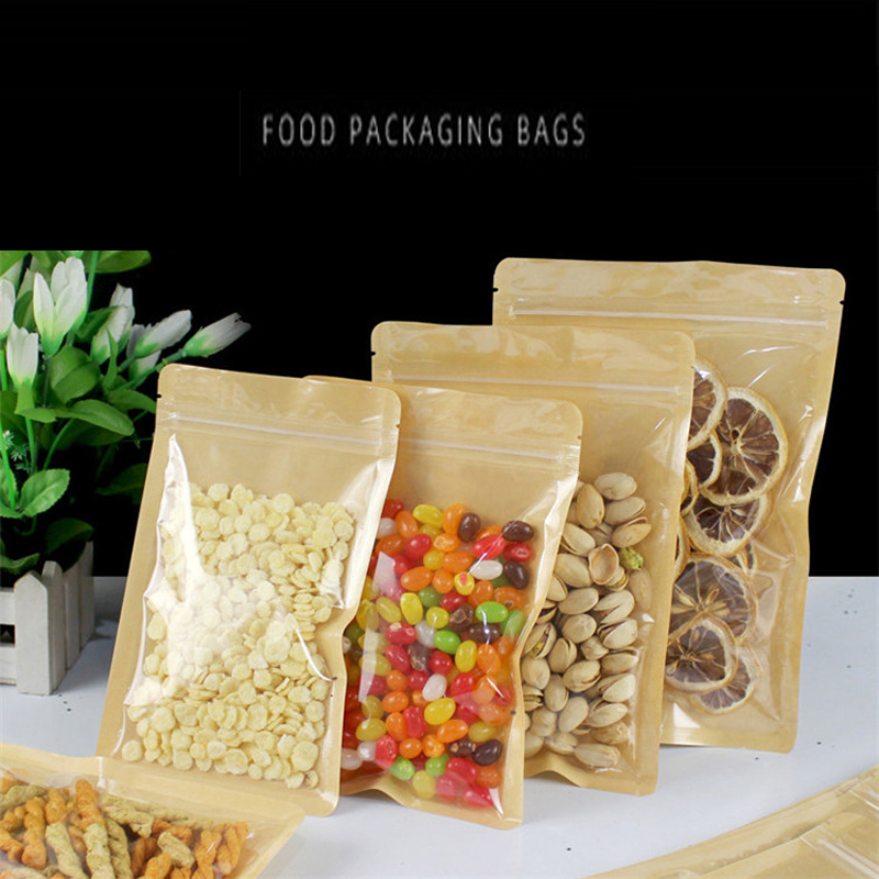 Brown One Side Clear Resealabl - Food Or Snacks ulasan dan harga