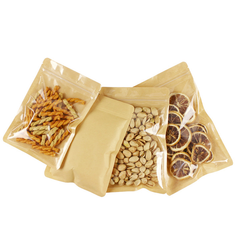 Brown One Side Clear Resealabl - Food Or Snacks ulasan dan harga