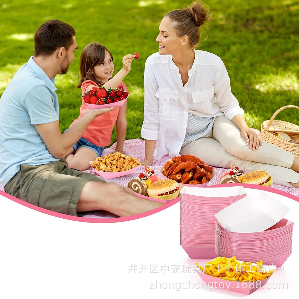 6-30pcs Solid Color Paper Boat - Food Snacks For Baby Shower ulasan dan harga